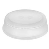 YBM Home Microwave Splatter Cover Keeps Your Microwave Spotless During Food Heating, Anti-Splatter Plate Lid Cover, BPA Free and Dishwasher Safe (1, 3.25x11x10)