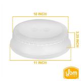 YBM Home Microwave Splatter Cover Keeps Your Microwave Spotless During Food Heating, Anti-Splatter Plate Lid Cover, BPA Free and Dishwasher Safe (1, 3.25x11x10)