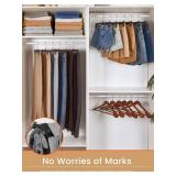 HOUSE DAY Pants & Skirt Hangers - 10 Pack Non-Slip Big Clips Closet Hangers for Shorts, Shirts, Jeans, Slacks, Clothes - Durable, Slim & Space Saving, Black - 12 Inch