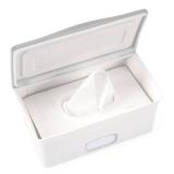 Ubbi Baby Wipes Dispenser, Baby Wipes Case, Baby Wipes Holder With Weighted Plate, Keeps Wipes Fresh And Non-Slip Rubber Feet, Gray