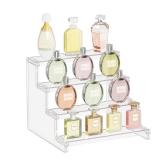 Lifewit 4 Tier Clear Display Risers Stand, Plastic Organizers for Figures, Cupcake, Perfume, Dessert, Desktop Display Stand for Organize and Decoration