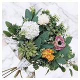 Mixed Eucalyptus Leaves Stems Bulk Artificial Eucalyptus Leaves Sprays Faux Oval Eucalyptus Leaves with White Seeds Stems for Floral Wreath Garland Bouquets Arrangement Wedding Greenery Decorationâ