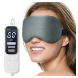 Heated Eye Mask, Warm Eye Compress Mask for Dry Eyes, USB Electric Eye Heating Pad with Temperature & Timer Control, Dry Eye Mask for Dry Eyes Blepharitis Sinus Migraine Stye MGD Puffiness Gray