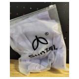 Sunzel No Front Seam Biker Shorts for Women with Pockets, Yoga Workout Gym Bike Shorts with Tummy Control 8" Lilac Medium