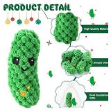 12 Set Crochet Pickle Gifts Bulk with Support Cards Positive Appreciation Party Favors for Employee Coworker Teacher Student Nurse Cute Inspirational Cucumber Plush Dolls (Classic)