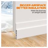 Holikme Door Draft Stopper Under Door Draft Blocker Insulator Doors Sweep Weather Stripping Noise Stopper Strong Adhesive, White