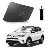 YEEGO DIRECT Windshield Sun Shade with 360Â°Anti-Scratch Handle Sunshade, Shades for Front Windows for SUV Car Automotive Interior Accessories Brella Shield (59