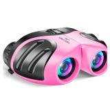 Gifts for 3-12 Year Old Girls and Boys , Kids Binoculars for Outdoor Easter Toys for 3-12 Year Old Girls Easter Christmas Xmas Stocking Stuffers Fillers Gifts for Kids Teen Girls Pink DL09