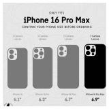 Pelican Shield iPhone 16 Pro Max Case [Compatible with MagSafe] Rugged Phone Case w/ 21ft Military-Grade Drop Protection - Heavy Duty Phone Cover w/Belt Clip Holster for iPhone 16 Pro Max - Carbon