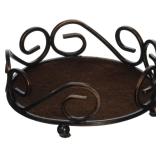 Thirstystone Bronze Cast Iron Scroll Coaster Holder Holds 4-4â Round Coasters