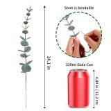 CEWOR 24pcs Eucalyptus Stems Artificial Eucalyptus Leaves Fake Greenery Branches Fake Flowers for Wedding Centerpiece Spring Easter Farmhouse Home Decoration