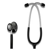 HCS Black Stethoscope - Classic Lightweight, Medical, Dual Head Stethoscope for Nurses, Students, Home - 22 inch Tubing