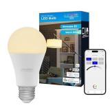 Enbrighten Vibe Smart Light Bulb, A19, Dimmable, 2700K Warm White, Works with Alex and Google Home, Wi-Fi Light Bulb, 51335