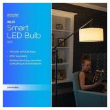 Enbrighten Vibe Smart Light Bulb, A19, Dimmable, 2700K Warm White, Works with Alex and Google Home, Wi-Fi Light Bulb, 51335