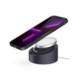Stouchi Mag- Safe Charger Stand Wireless Charging Heavy-Duty Premium Metal Holder Mount Base Desktop Dock for iPhone 16/16 Pro/15/15 Pro /14/13/12 Mag- Safe Charger not for 2024 25W Version Grey