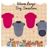 Rypet 2 Pack Large Dog Sweaters for Winter Dog Classic Knitwear Sweater Soft Thickening Warm Dog Clothes for Medium Large Dogs