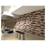 Art3d Peel and Stick Brick Kitchen Backsplash Self-Adhesive Wall Tile Stone Design, 10 Sheets (Brown)