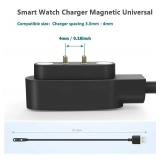 Aliwisdom Smart Watch Universal Charger Magnetic, da fit Smartwatch Accessories 2 Pin Magnetic Suction Replacement Charger for Smart Watch/Fitness Tracker, Cable Contact pin spacing Compatible 4mm