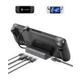 JSAUX Docking Station for Steam Deck/ROG Ally/Legion Go/MSI Claw, 5-in-1 Steam Deck Dock with HDMI 4K@60Hz, 100Mbps Ethernet, Dual USB-A 2.0 and 100W Charge Compatible with Steam Deck OLED-HB0602