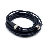 FOWIUNYE M12 4 Pins Male to Female Connector, Straight Molding Cable for Aviation Sensor, 250V 4A AC/DC Industrial PVC Cable, 2M AWG22