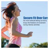 Joysico Wired Over The Ear Earbuds with Microphone Volume Control Ear Hook and Case, Sweatproof Sport Earphones for Running Exercise Gym Workout, Wrap Around Headphones for Cellphones, Laptop, Tablet