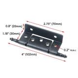 Antrader 2.75 Inch Full Inset Partial Wrap Long Axis Tip Hinge Vintage Black Cabinet Furniture Hinge 4 Pack