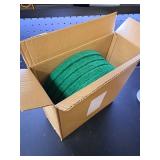 Teenyyou 5 Pcs 12" Cleaning Orbiter Pads Commercial Floor Buffer Pads Hardwood Floor Maintenance Scrubber Polisher Cleaning and Stripping for Orbiter Machine(Green)