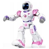 Ruko 1088 Smart Robot Toys for Kids, Large STEM Programmable Interactive RC Robot with Voice Control, App Control, Gifts for Boys & Girls Age 4 5 6 7 8 9, Pink - Retail: $126.54