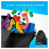 NATIONAL GEOGRAPHIC Glowing Marble Run Construction Set with 15 Glow in The Dark Glass Marbles & Storage Bag, STEM Gifts for Boys and Girls, Building Project Toy (Amazon Exclusive)