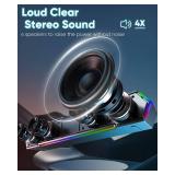 LENRUE G11 Computer Speakers for Desktop, Touch Lights PC Speakers with Surge Clear Sound, USB C/USB Powered for Computer Desktop PC Laptop Monitor