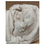 Berkshire Blanket Classic VelvetLoft Queen Size Fuzzy Soft Blanket Beige