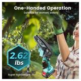 Seesii Mini Chainsaw Cordless 6-inch, Handheld Electric Power Chain Saw with 2 Batteries, for Tree Trimming Wood Cutting, Best Gifts for Dad, Husband