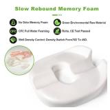 Donut Pillow Coccyx Seat Cushion for Prostate, Sciatica, Pelvic Floor, Pressure Sores, Pregnancy, Perineal Surgery, Postpartum Recovery Pain Pressure Relief Memory Foam Chair Pad
