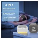 Portable Calm Sleep Device kit with 9 Mindfulness Meditations for Beginners, Sleep 3D Mask,Case,28 Nature Sounds, Meditation for Stress Relief,Self Care,Money,Positivity,Adult,Kids
