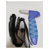 Portable Car Handle with Window and Seatbelt Cutter