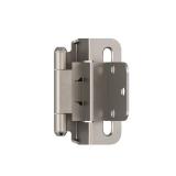 Amerock 3/8in (10 mm) Inset Self-Closing Partial Wrap Satin Nickel Hinge - 33 Pairs