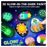 JOYIN Rock Painting Kit- Glow in The Dark Rock Kit, Arts and Crafts for Kids Ages 6-12, Art Supplies Toy, Kids Craft Paint Kits, Arts & Crafts for Boys Girls Birthday Party Gift Toy