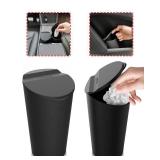 BMZX Car Trash Can with Lid Small Cup Holder Door Pocket Garbage Can Trash Bin Trash Container Fits Auto Home Office, Black 2Pcs
