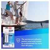 3M Marine Adhesive Sealant 5200 - Permanent Bonding and Sealing for Boats and Marine Applications - Black - 3 Ounces