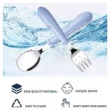 Pimoys 6 Pieces Toddler Utensils Kids Silverware Baby Forks and Spoons Set, Stainless Steel Childrens Safe Flatware Metal Kids Cutlery Set with Round Handle, Dishwasher Safe