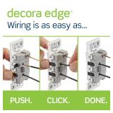 Leviton E5601-MW Decora Edge 15 Amp Single Pole Rocker Switch, 10-Pack, White