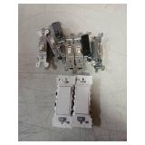 Leviton E5601-MW Decora Edge 15 Amp Single Pole Rocker Switch, 10-Pack, White