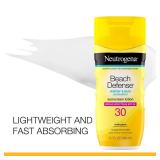 Neutrogena Beach Defense Water-Resistant Sunscreen Lotion with Broad Spectrum SPF 30, Oil-Free and PABA-Free Oxybenzone-Free Sunscreen Lotion, UVA/UVB Sun Protection, SPF 30, 6.7 fl. oz