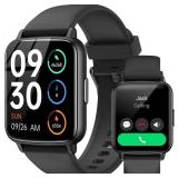 JeeJTek Smart Watch, 1.83' HD Smartwatch for Men Women (Answer/Make Calls), Fitness Watch with 100+ Sport Modes, IP68 Waterproof/Heart Rate/Sleep Monitor, Activity Trackers for iOS/Android (Black)