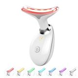 Fastaid Red-Light-Therapy-for-Face and Neck, Red Light Therapy Wand, 7 Color Led Face Neck Massager for Skin Care, White