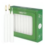 Set of 20 White Spell & Chime Premium Mini Taper Candles for Rituals, Prayer, Birthdays, Meditation, Altar - 4 Inch Tall, Unscented.