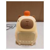 Capybara Alarm Clock with Night Light for Kids, 7 RGB Color Cute Alarm Clocks for Bedrooms Ok to Wake Clocks, Silicone Animal Tabletop Lamp for Teen Girls Boys