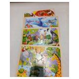 QUOKKA 4 SET Puzzles for Kids Ages 4-6 - 24 Pcs Wooden Toddler Puzzles Ages 3-5 - Africa Ocean Animals Farm Learning Games for Boys and Girls 4-8 Year Olds