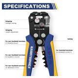 Haisstronica Self-Adjusting Wire Stripper, 3 in 1 Stripper/Cutter/Crimping Heavy Duty Automatic Electrical Wire Strippers for 10-24 AWG