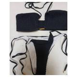 Women's Black String Bikini Small